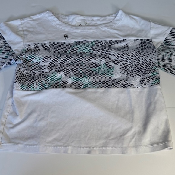 Le Coq Sportif  cropped shirt woman’s large - Picture 2 of 10